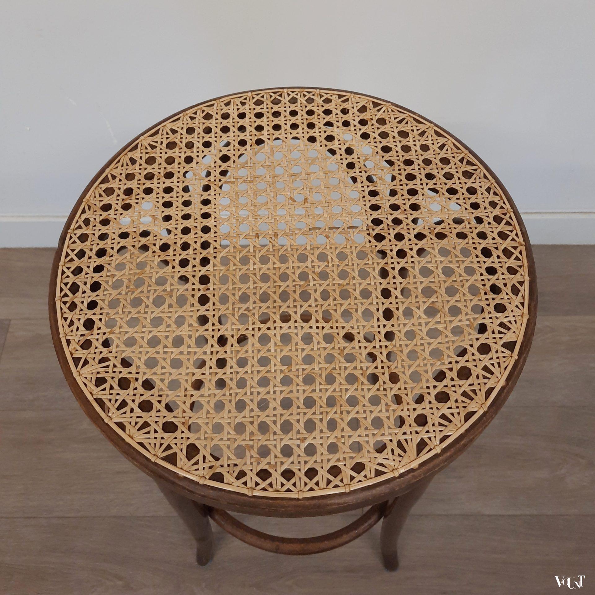 Set van 3 bentwood barkrukken met rotan zitting, jaren '70