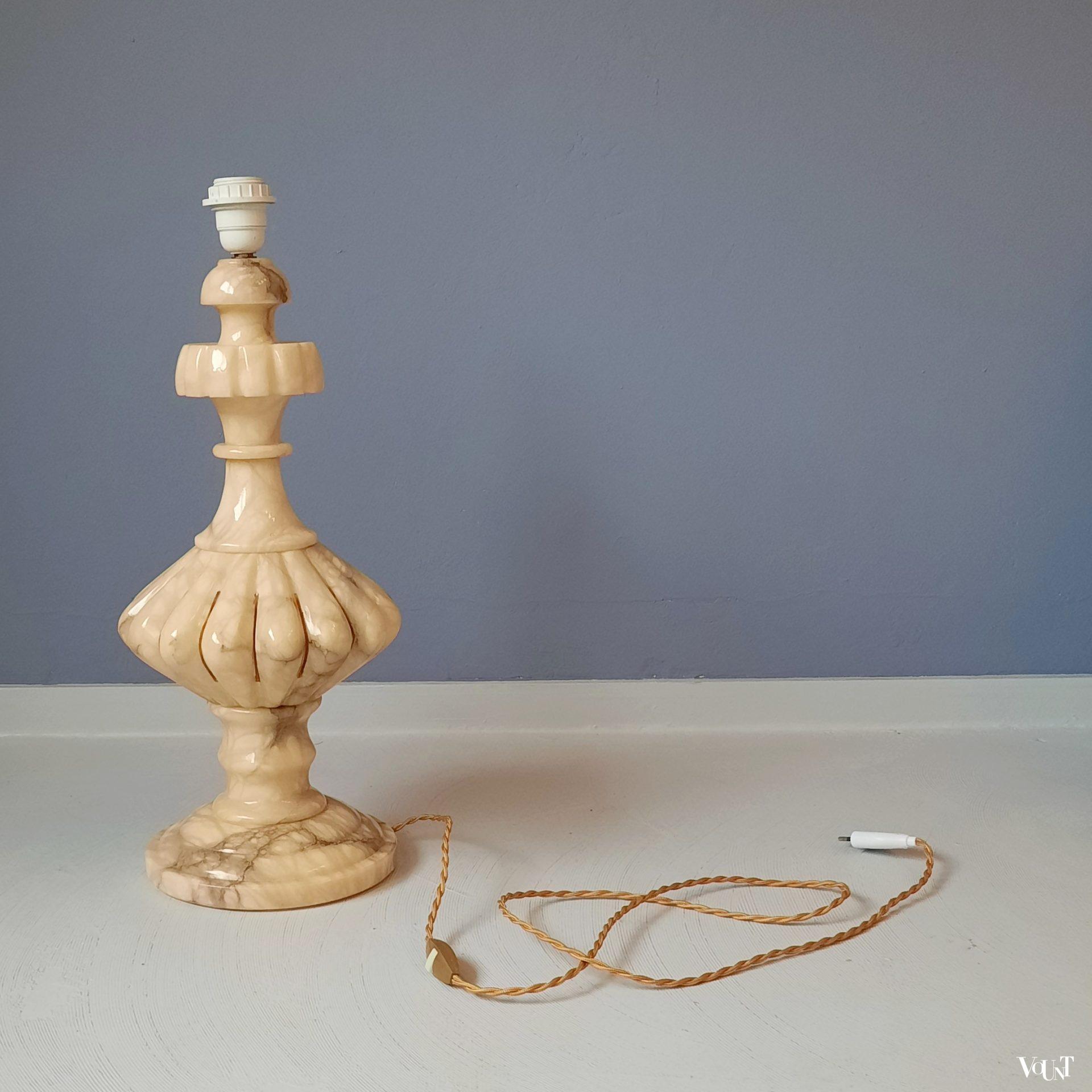 Gele onyx tafellamp, jaren '60