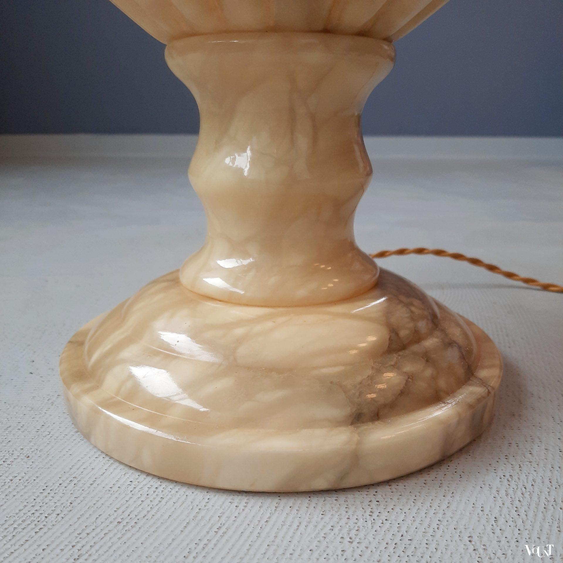 Gele onyx tafellamp, jaren '60