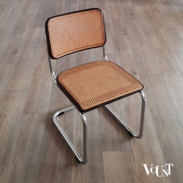 Set van 4 bruine S32 stoelen, Marcel Breuer voor Thonet, jaren '70