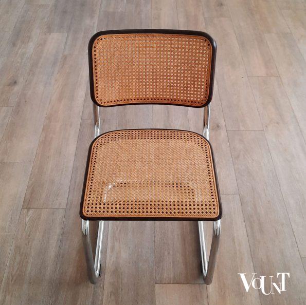 Set van 4 bruine S32 stoelen, Marcel Breuer voor Thonet, jaren '70