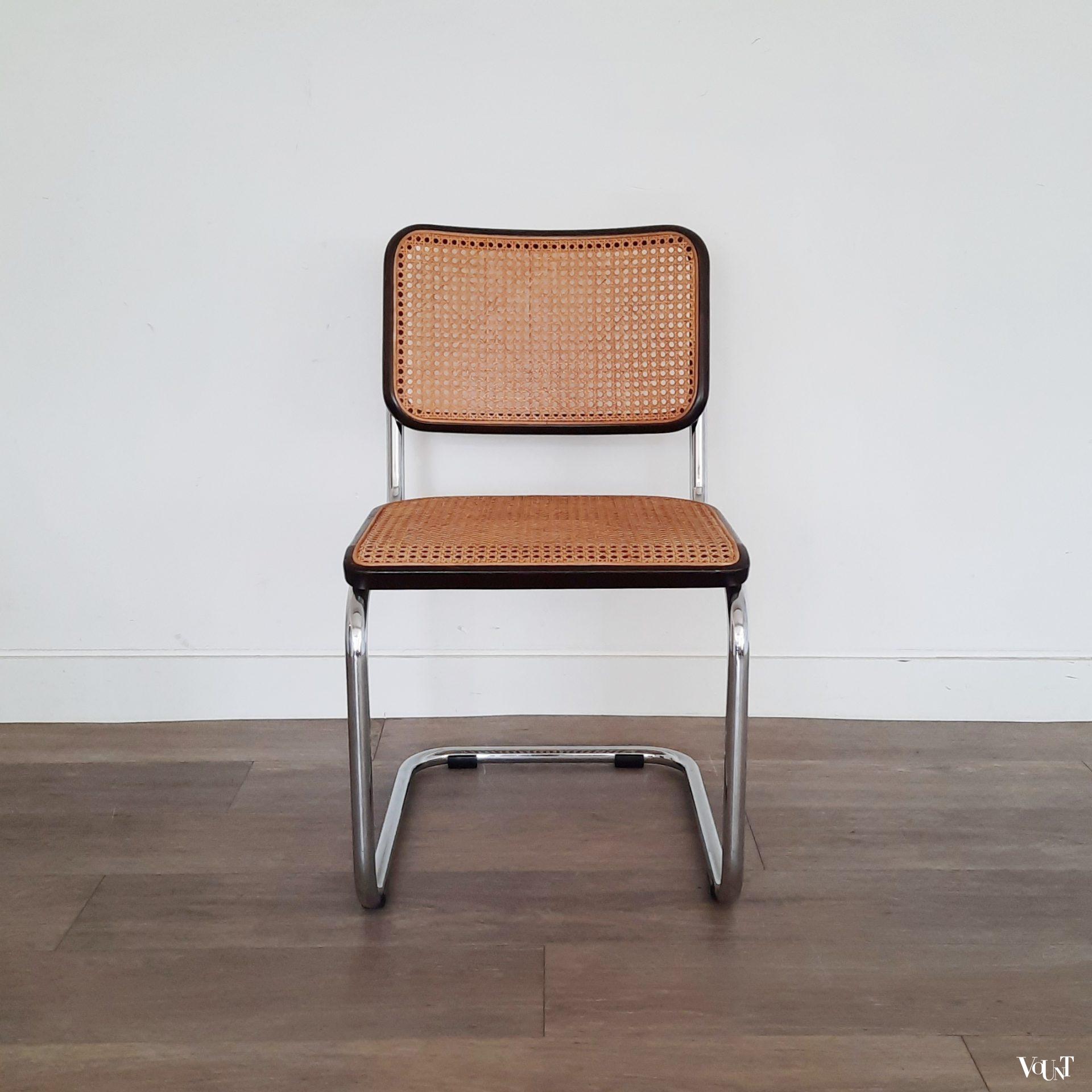 Set van 4 bruine S32 stoelen, Marcel Breuer voor Thonet, jaren '70