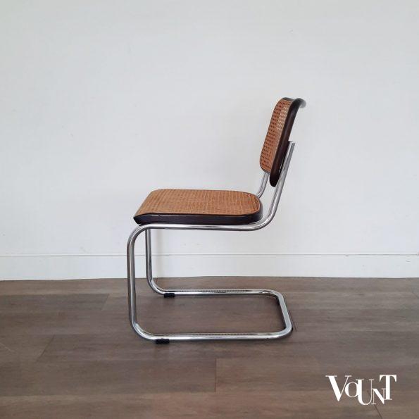 Set van 4 bruine S32 stoelen, Marcel Breuer voor Thonet, jaren '70