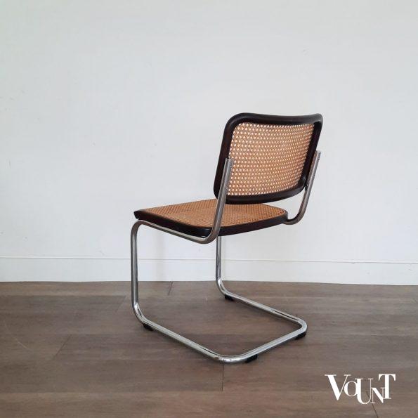 Set van 4 bruine S32 stoelen, Marcel Breuer voor Thonet, jaren '70