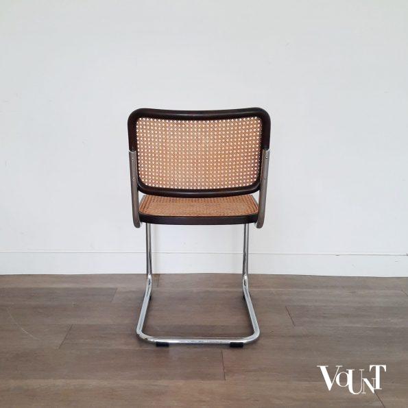 Set van 4 bruine S32 stoelen, Marcel Breuer voor Thonet, jaren '70