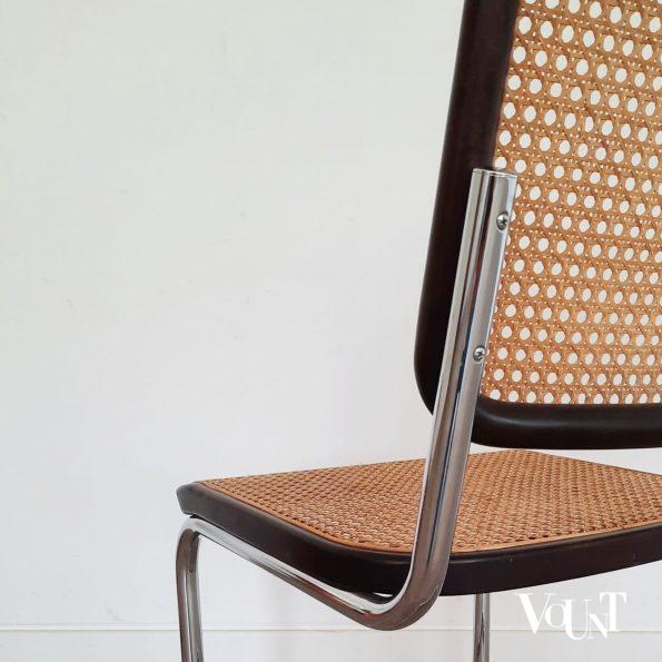 Set van 4 bruine S32 stoelen, Marcel Breuer voor Thonet, jaren '70