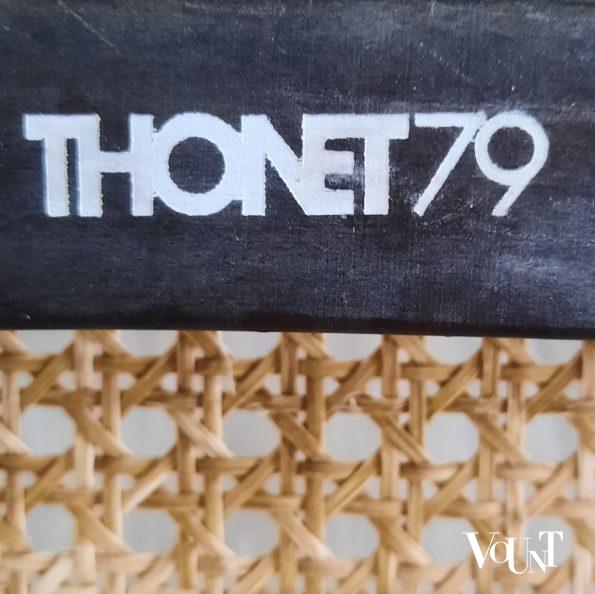 Set van 4 bruine S32 stoelen, Marcel Breuer voor Thonet, jaren '70