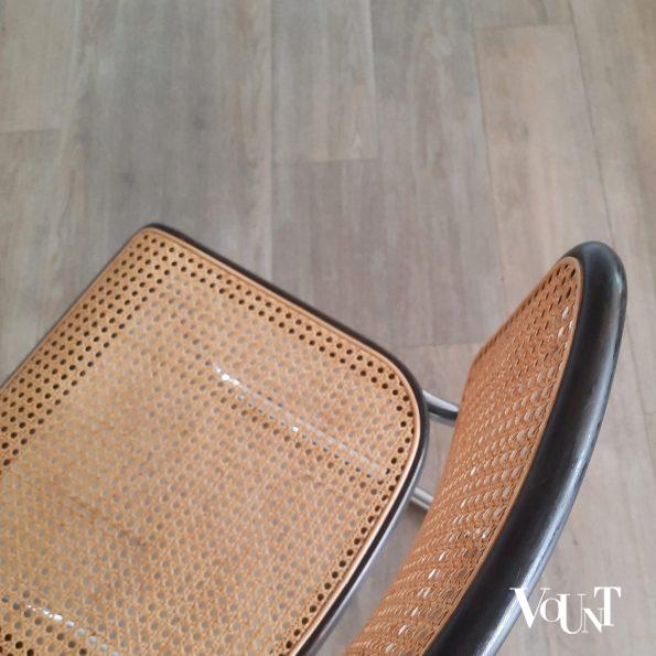 Set van 4 bruine S32 stoelen, Marcel Breuer voor Thonet, jaren '70