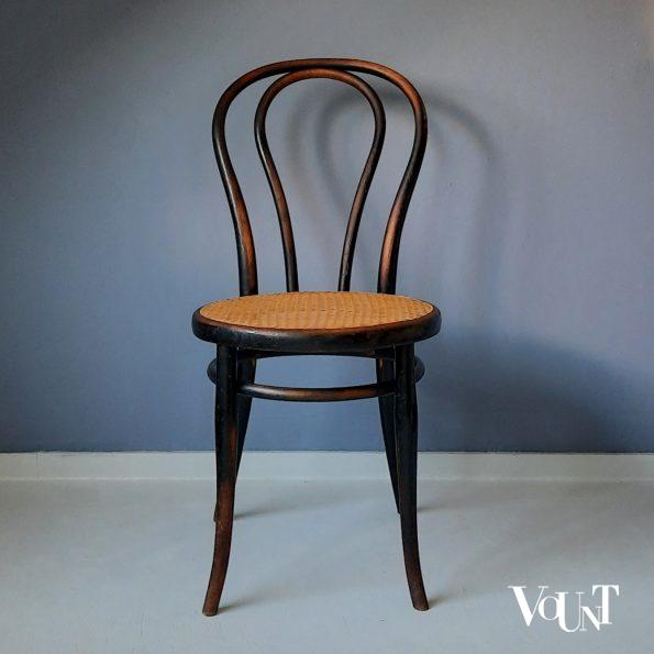 Zwarte Thonet nr. 18 stoel, rond 1900