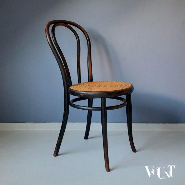 Zwarte Thonet nr. 18 stoel, rond 1900