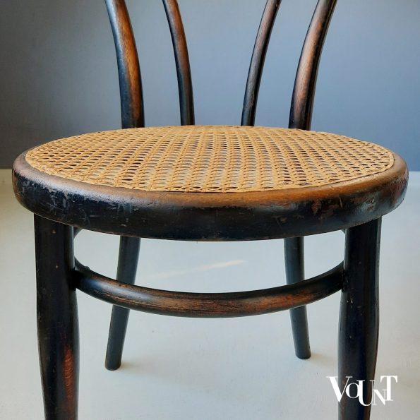 Zwarte Thonet nr. 18 stoel, rond 1900