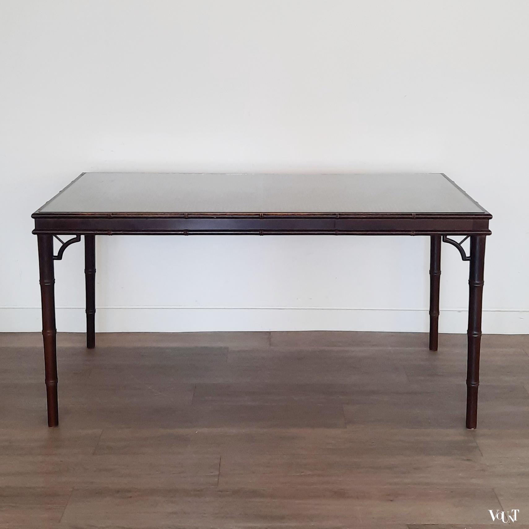 Faux bamboo tafel / bureau, jaren '70