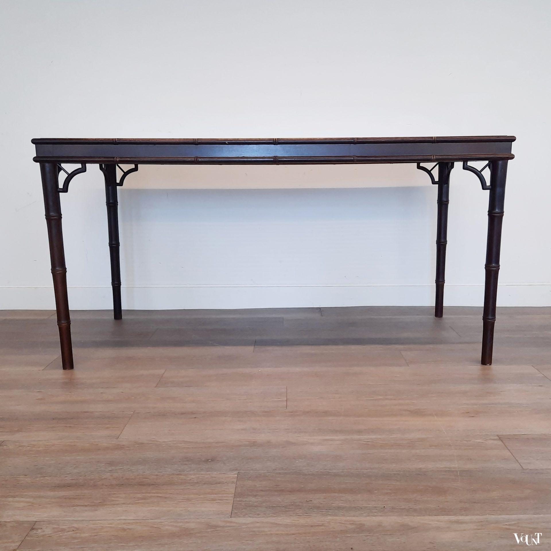 Faux bamboo tafel / bureau, jaren '70