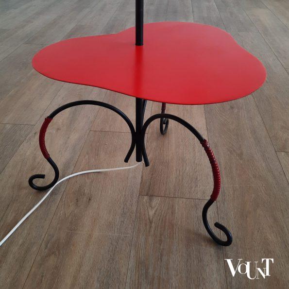 Franse jaren '50 vloerlamp met tafeltje
