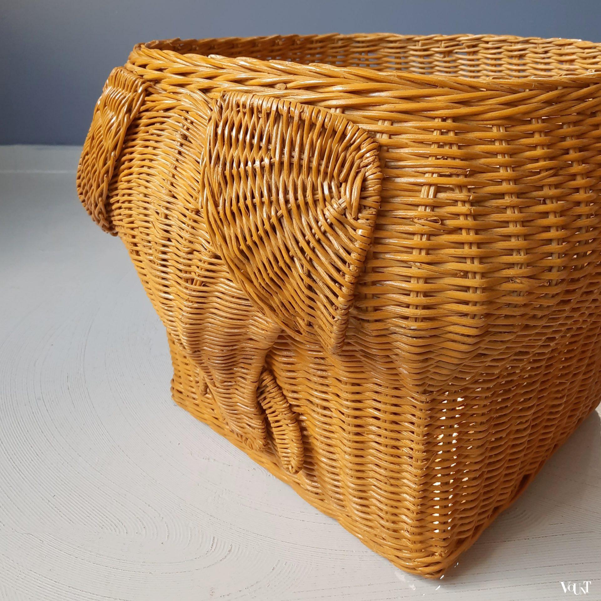 Grote rotan mand olifant