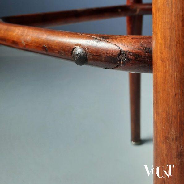 Set van 2 Art Nouveau stoeltjes met rotan zitting, rond 1900