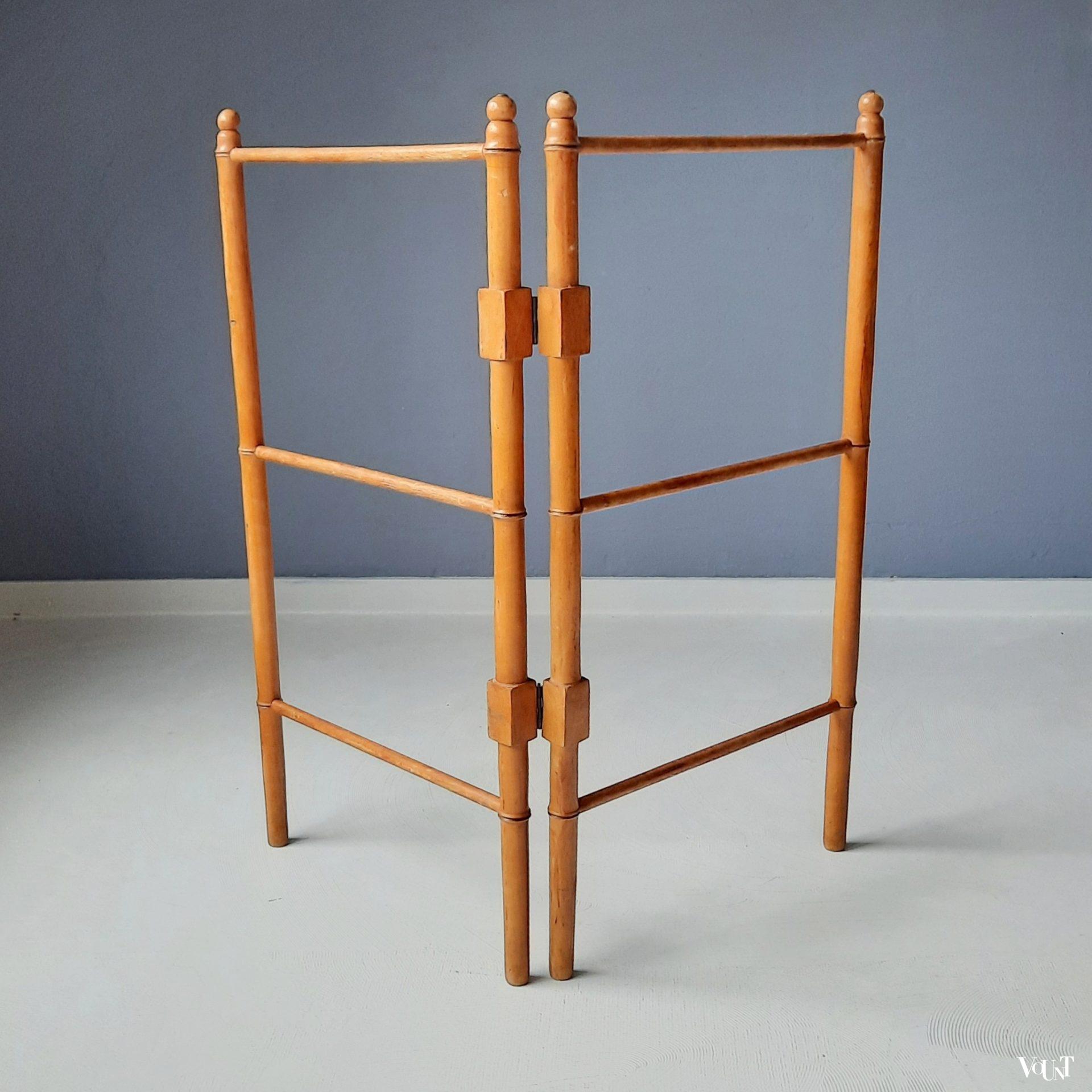 Frans faux bamboo handdoekenrek, begin 20e eeuw