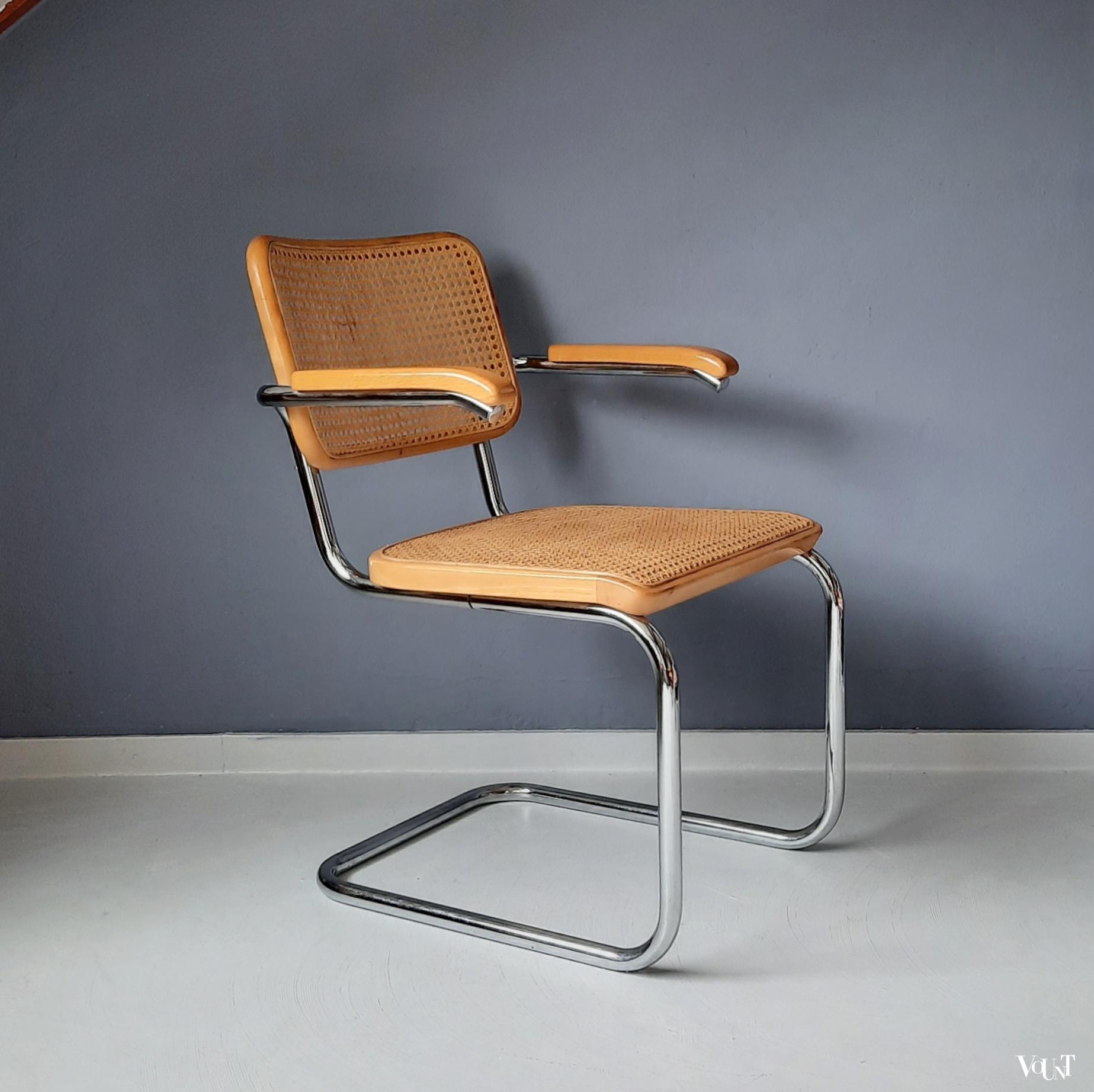 Blonde S64 stoel, Marcel Breuer voor Thonet, 1980