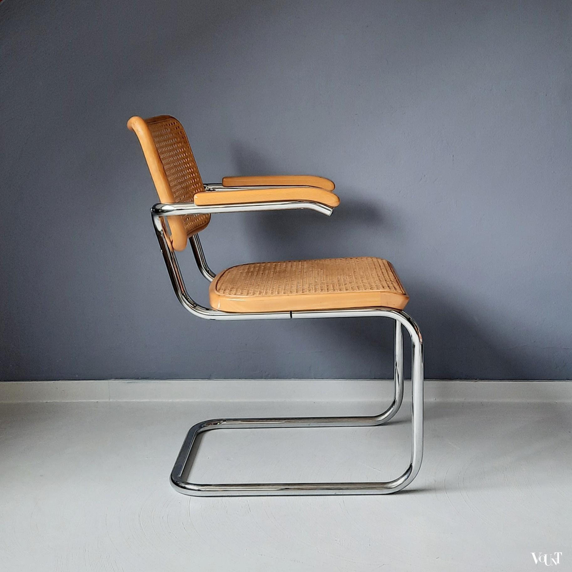 Blonde S64 stoel, Marcel Breuer voor Thonet, 1980