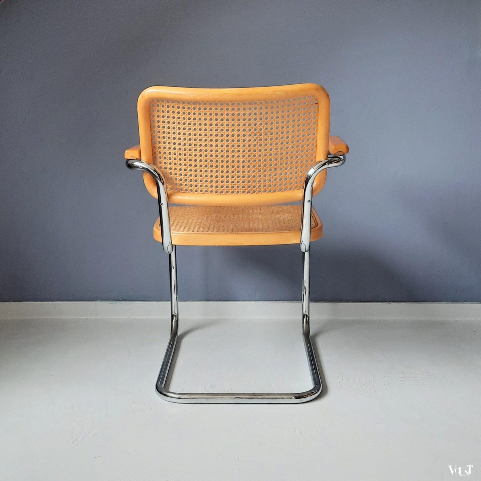 Blonde S64 stoel, Marcel Breuer voor Thonet, 1980