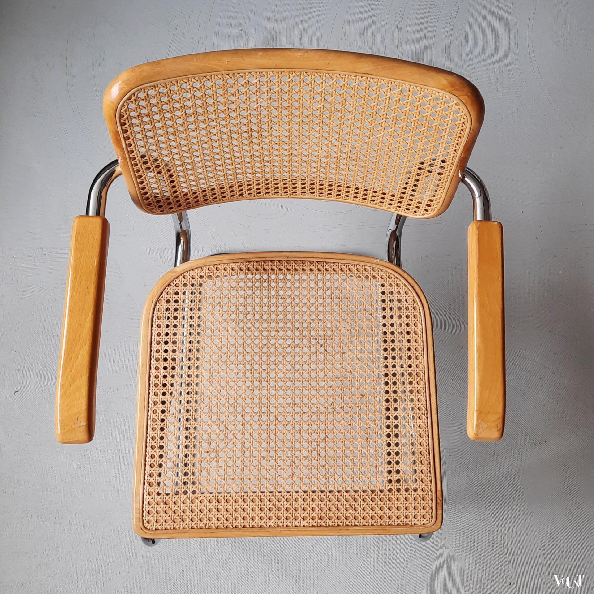 Blonde S64 stoel, Marcel Breuer voor Thonet, 1980