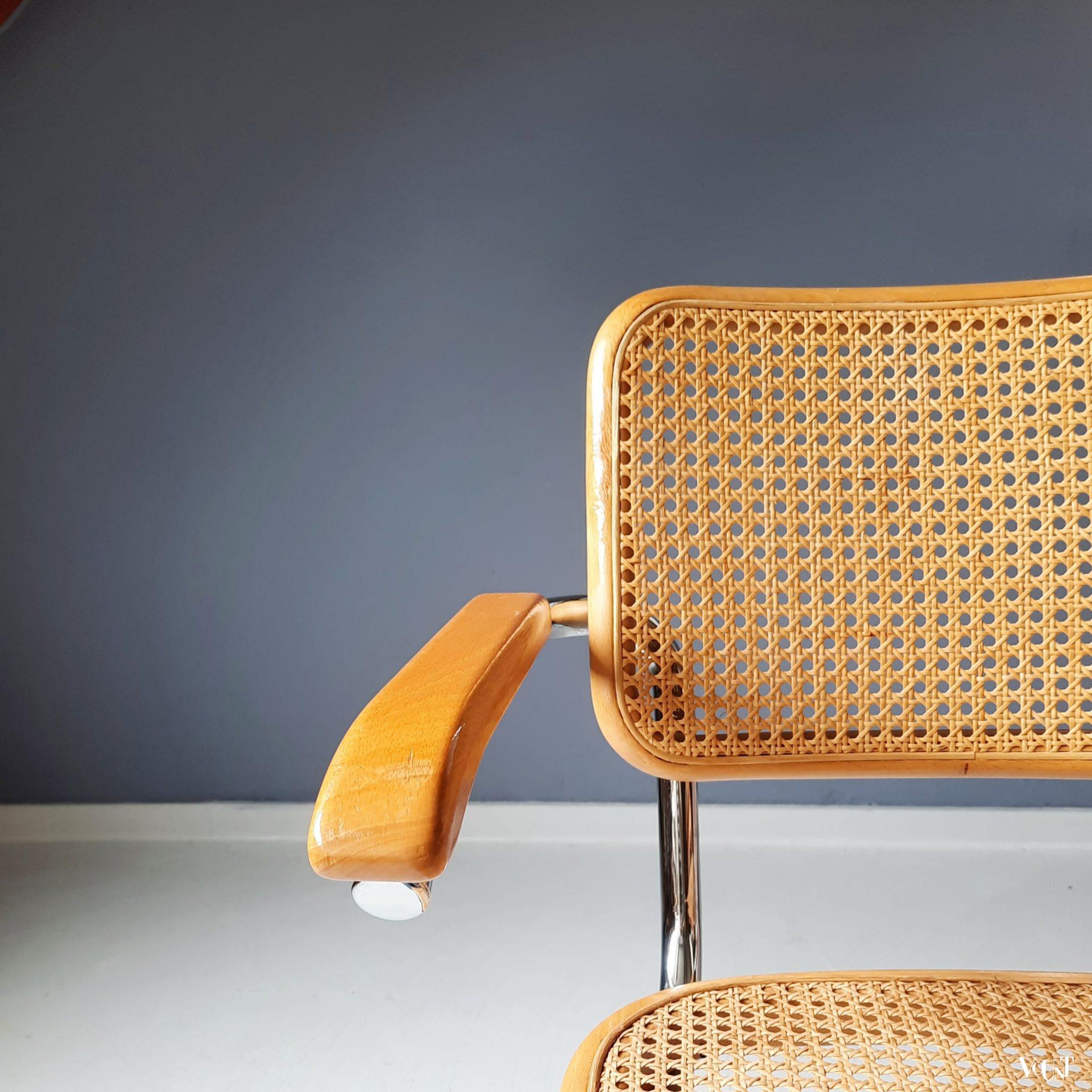 Blonde S64 stoel, Marcel Breuer voor Thonet, 1980