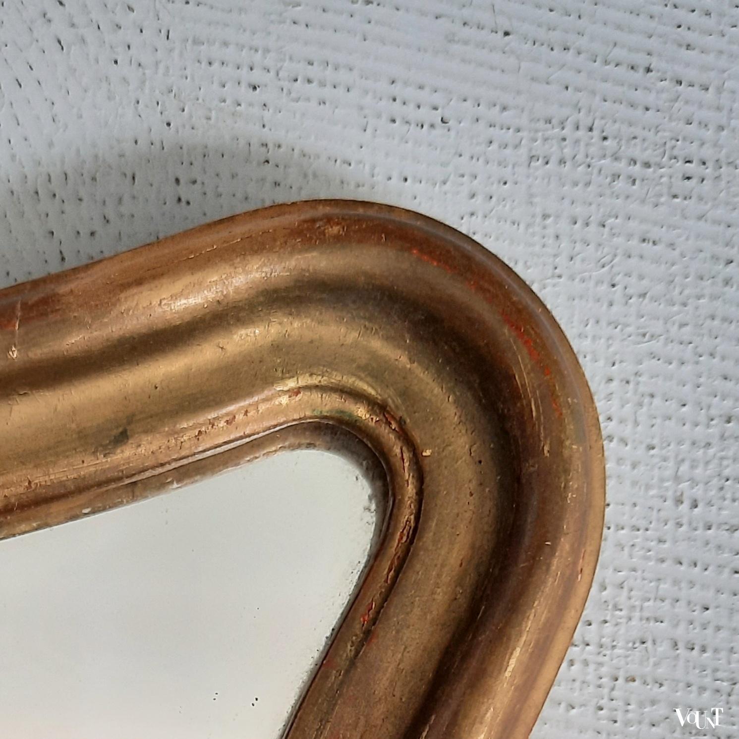 Set van 2 Franse "gouden" spiegels, jaren '60