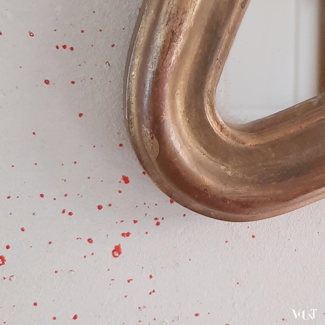 Set van 2 Franse "gouden" spiegels, jaren '60