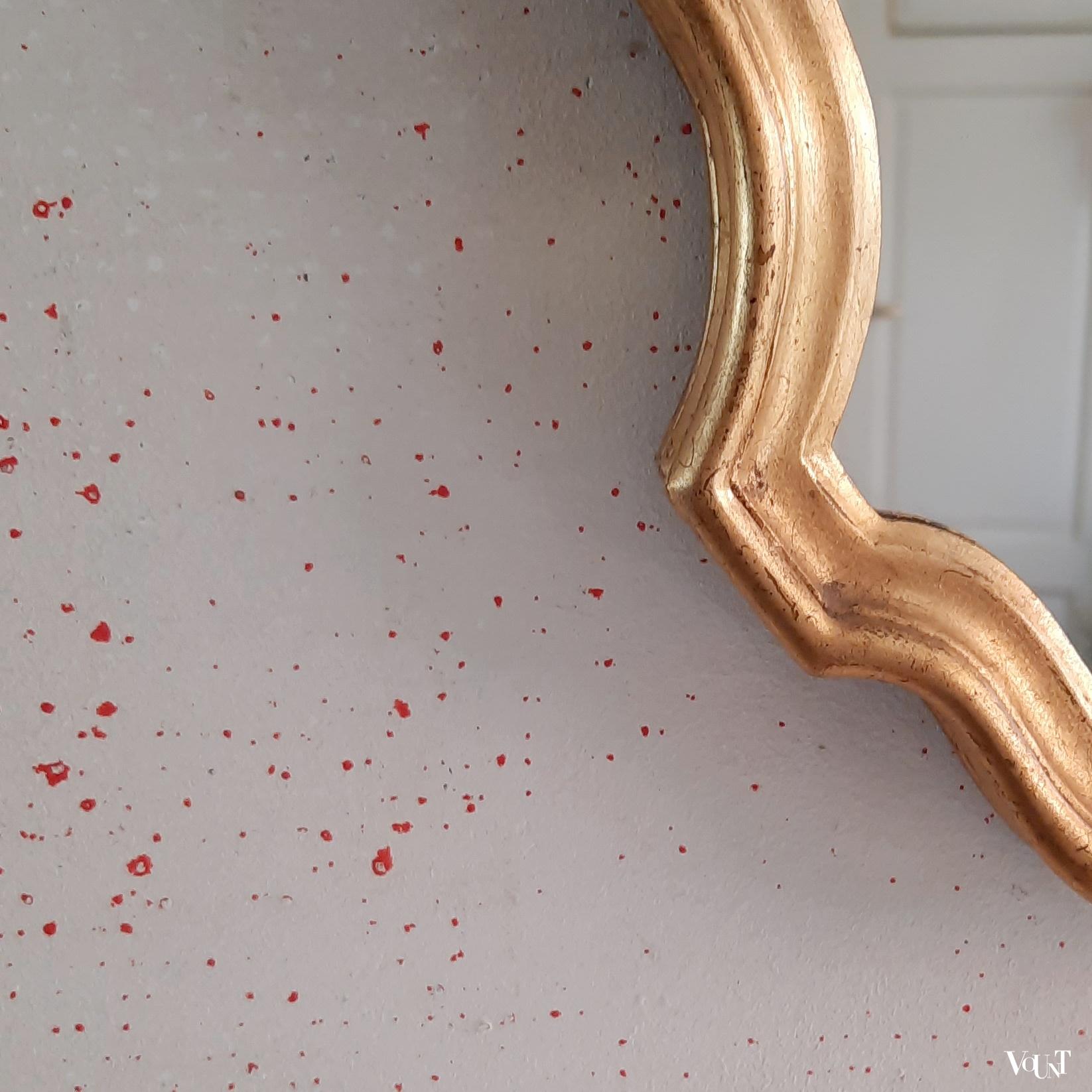 Set van 2 Franse "gouden" spiegels, jaren '60