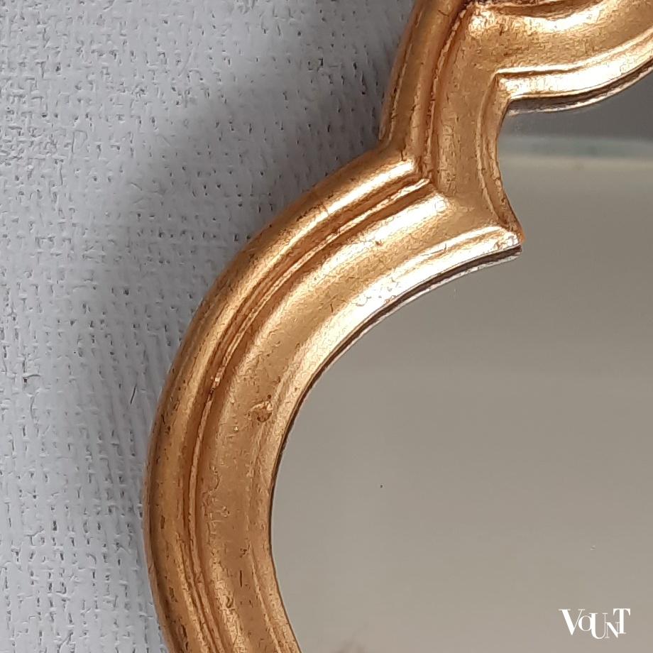 Set van 2 Franse "gouden" spiegels, jaren '60