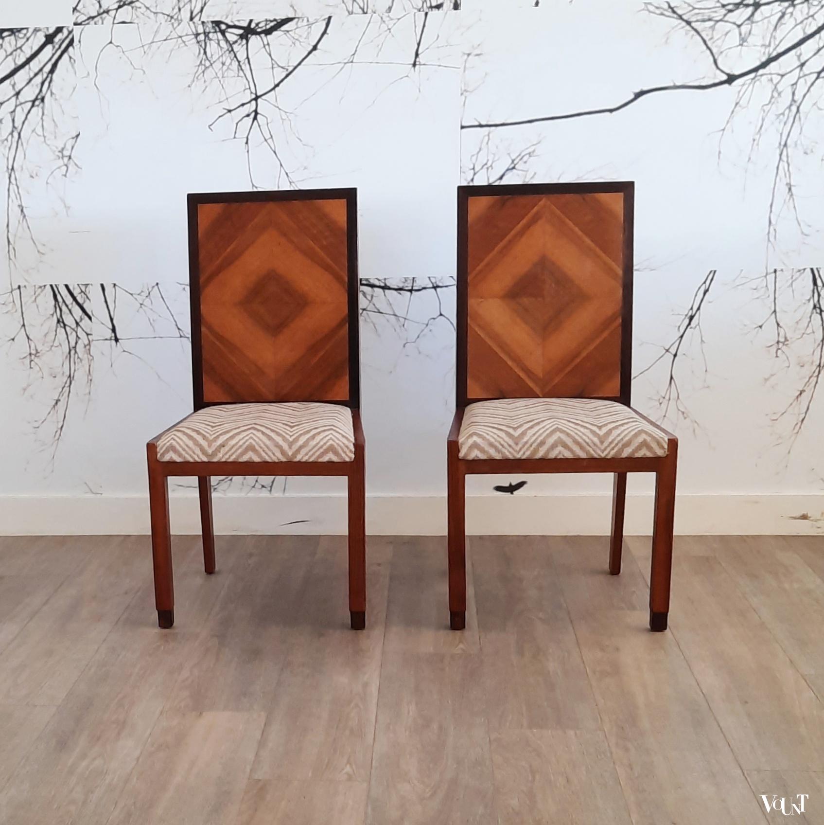 Art deco stoel marqueterie, jaren '30