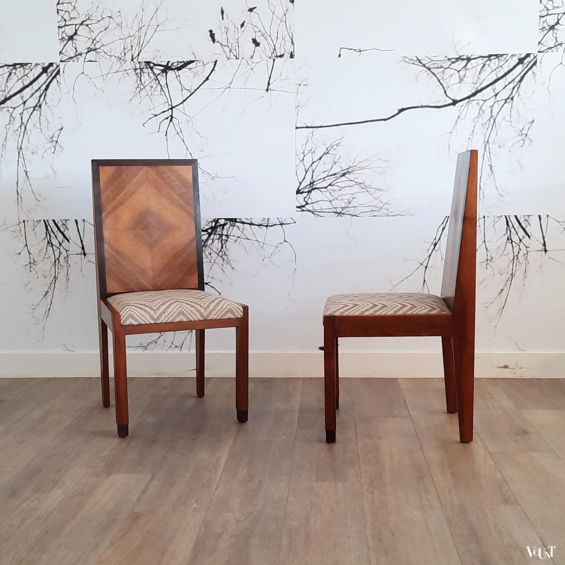 Art deco stoel marqueterie, jaren '30