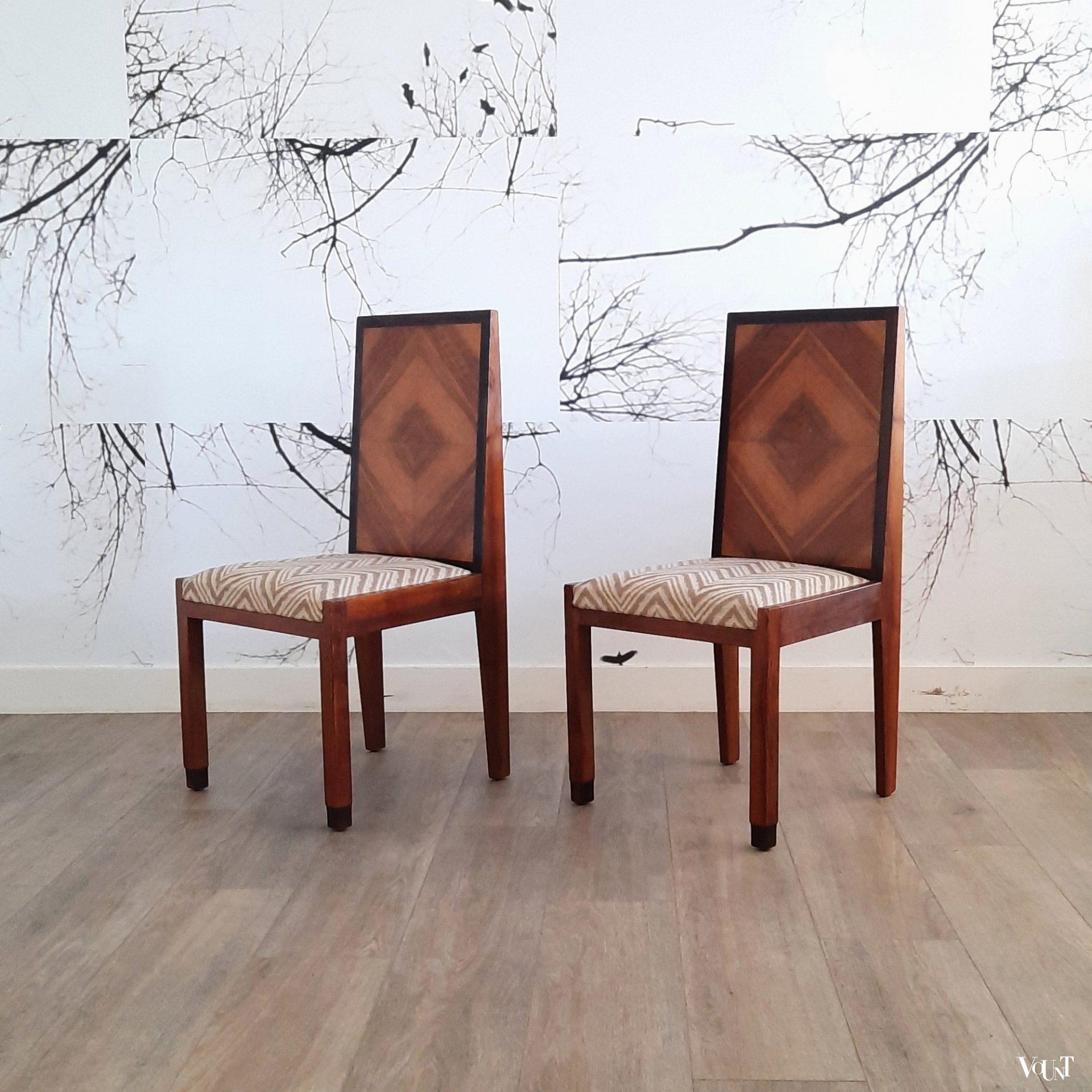 Art deco stoel marqueterie, jaren '30