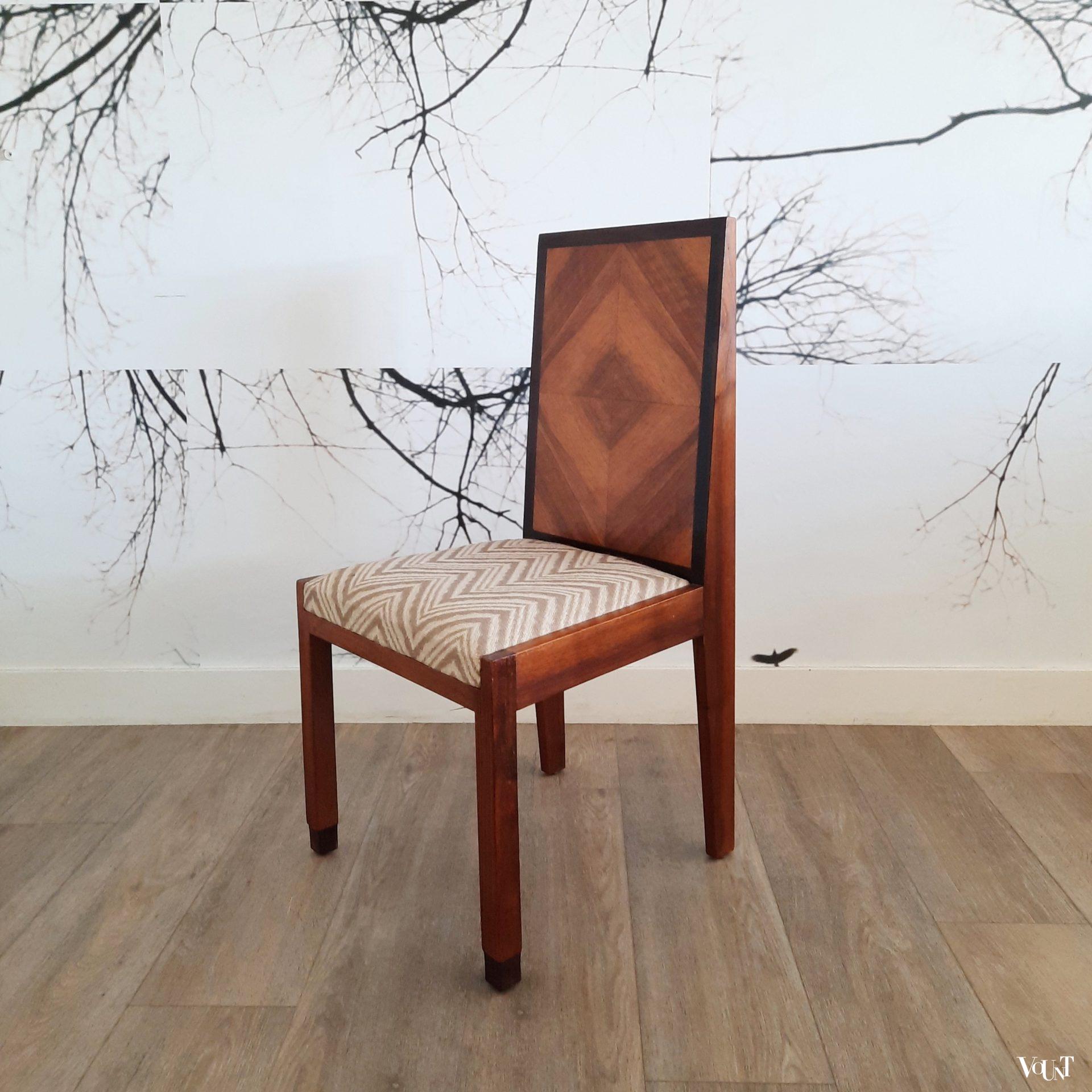 Art deco stoel marqueterie, jaren '30