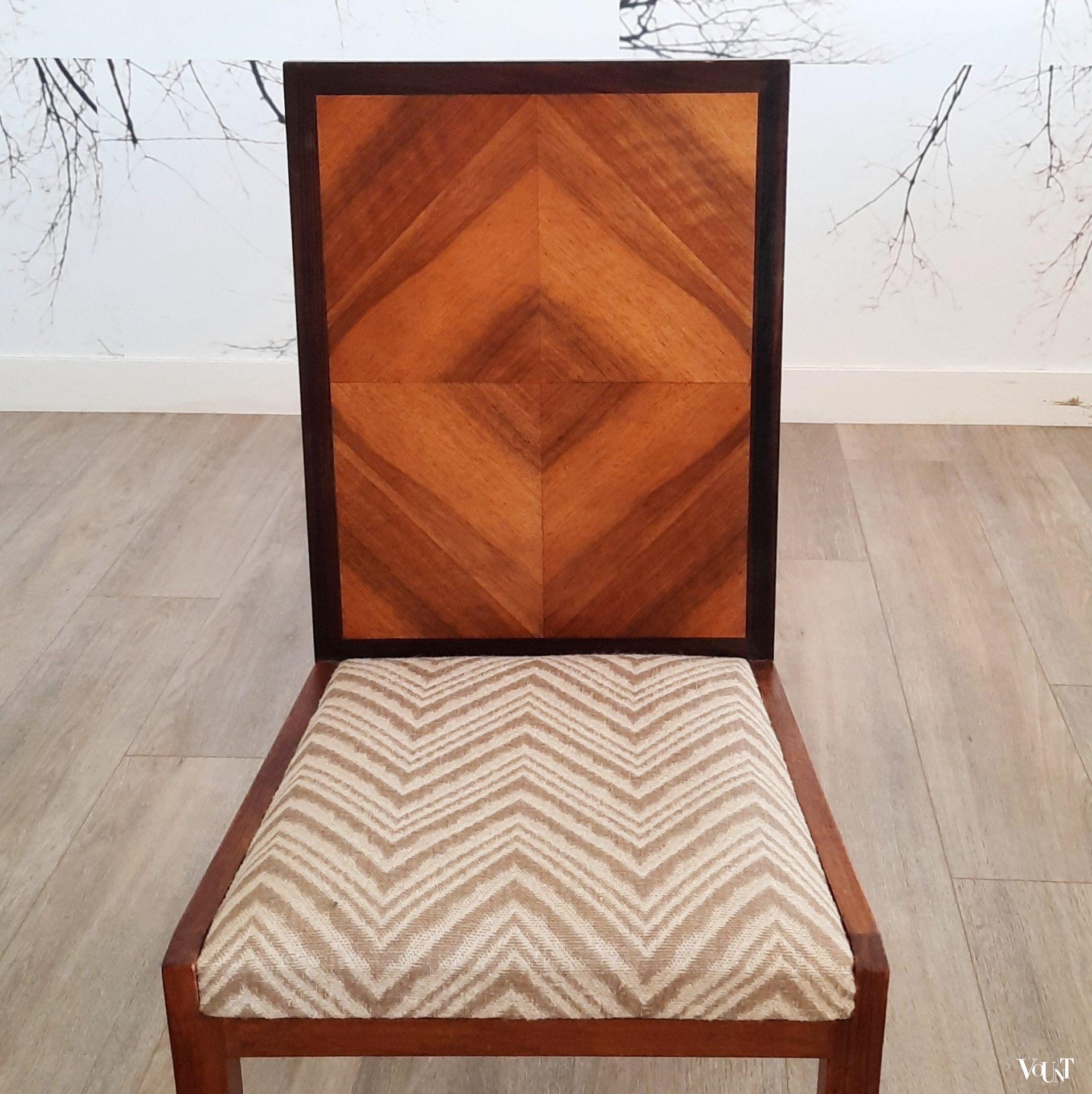 Art deco stoel marqueterie, jaren '30