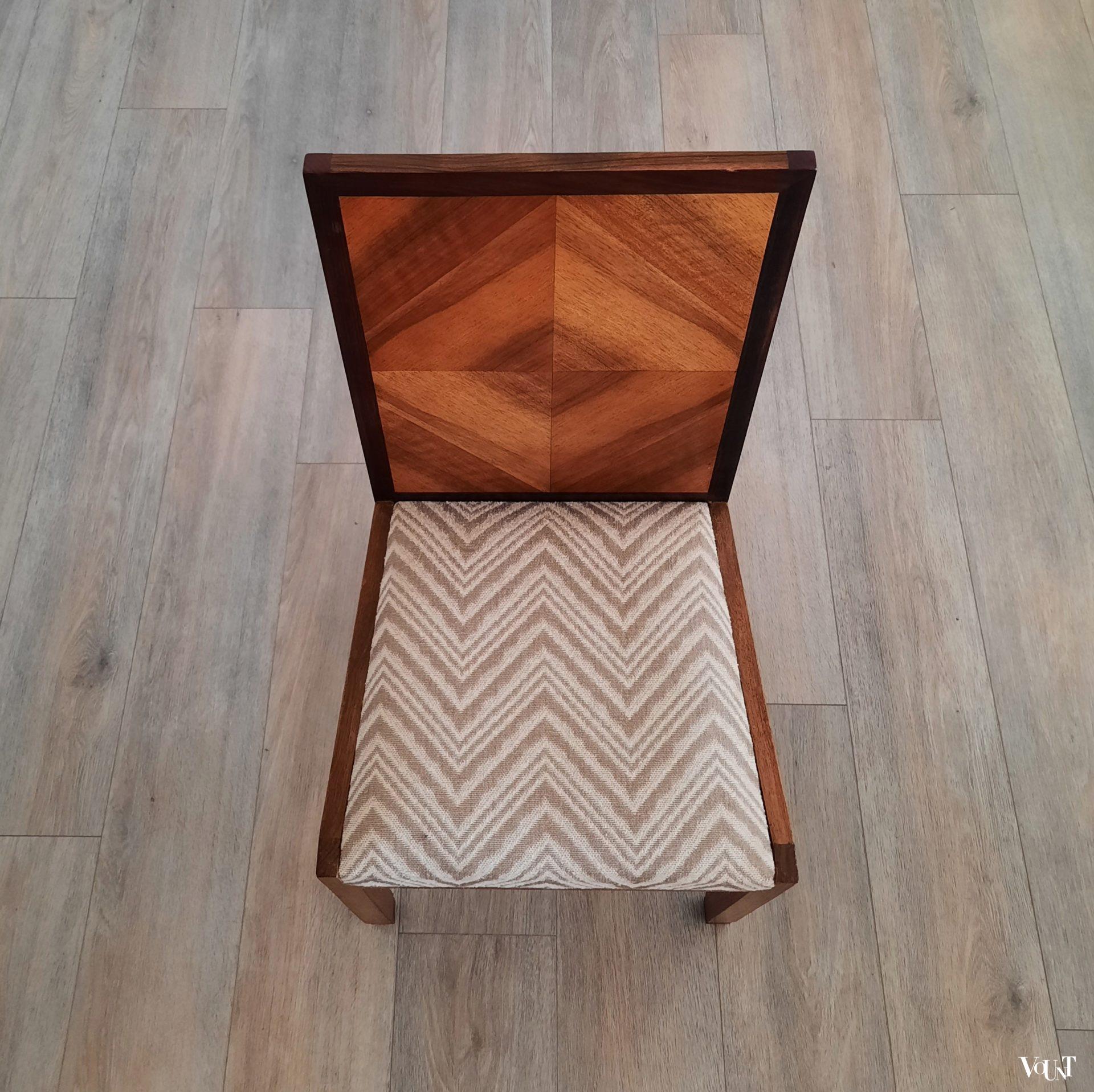 Art deco stoel marqueterie, jaren '30