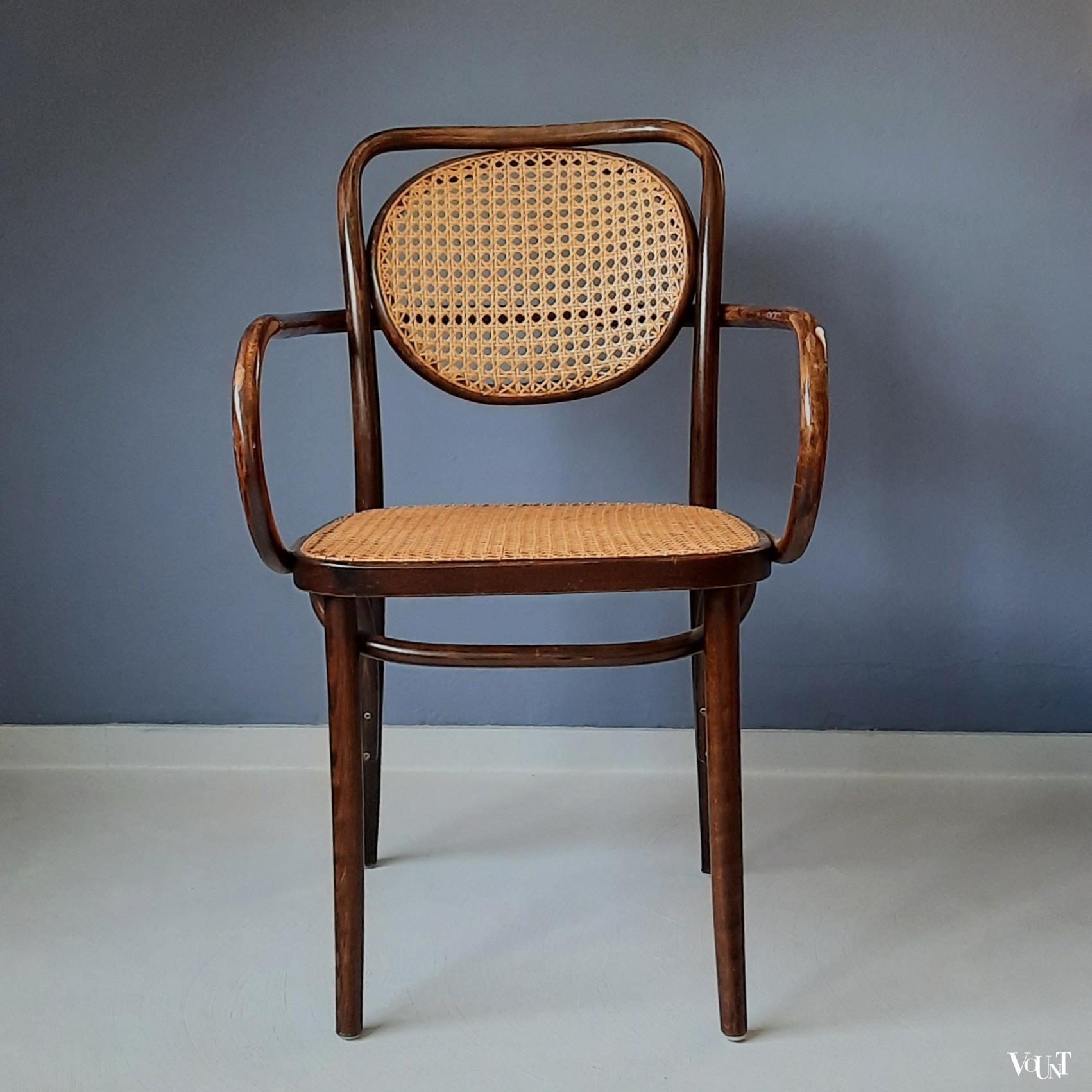 Stoel bentwood en rotan, ZPM Radomsko, jaren '70