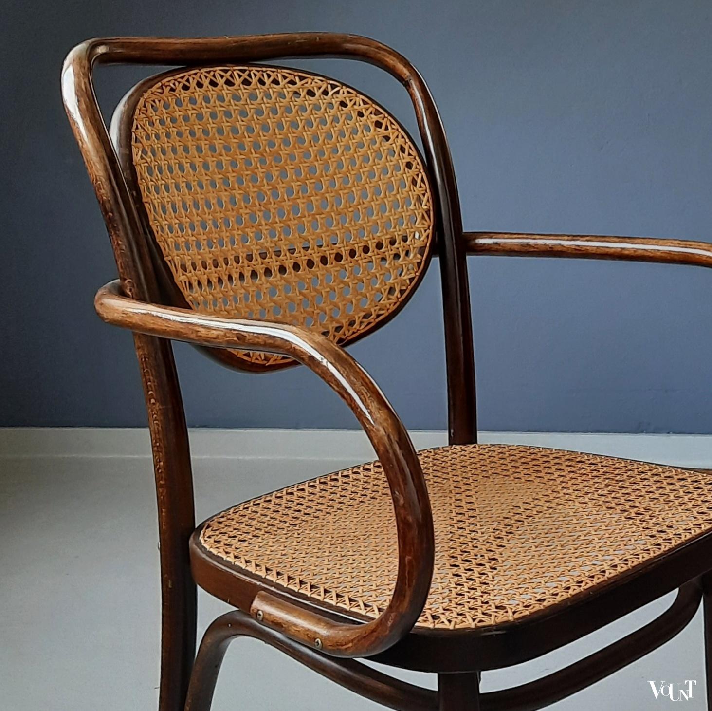 Stoel bentwood en rotan, ZPM Radomsko, jaren '70