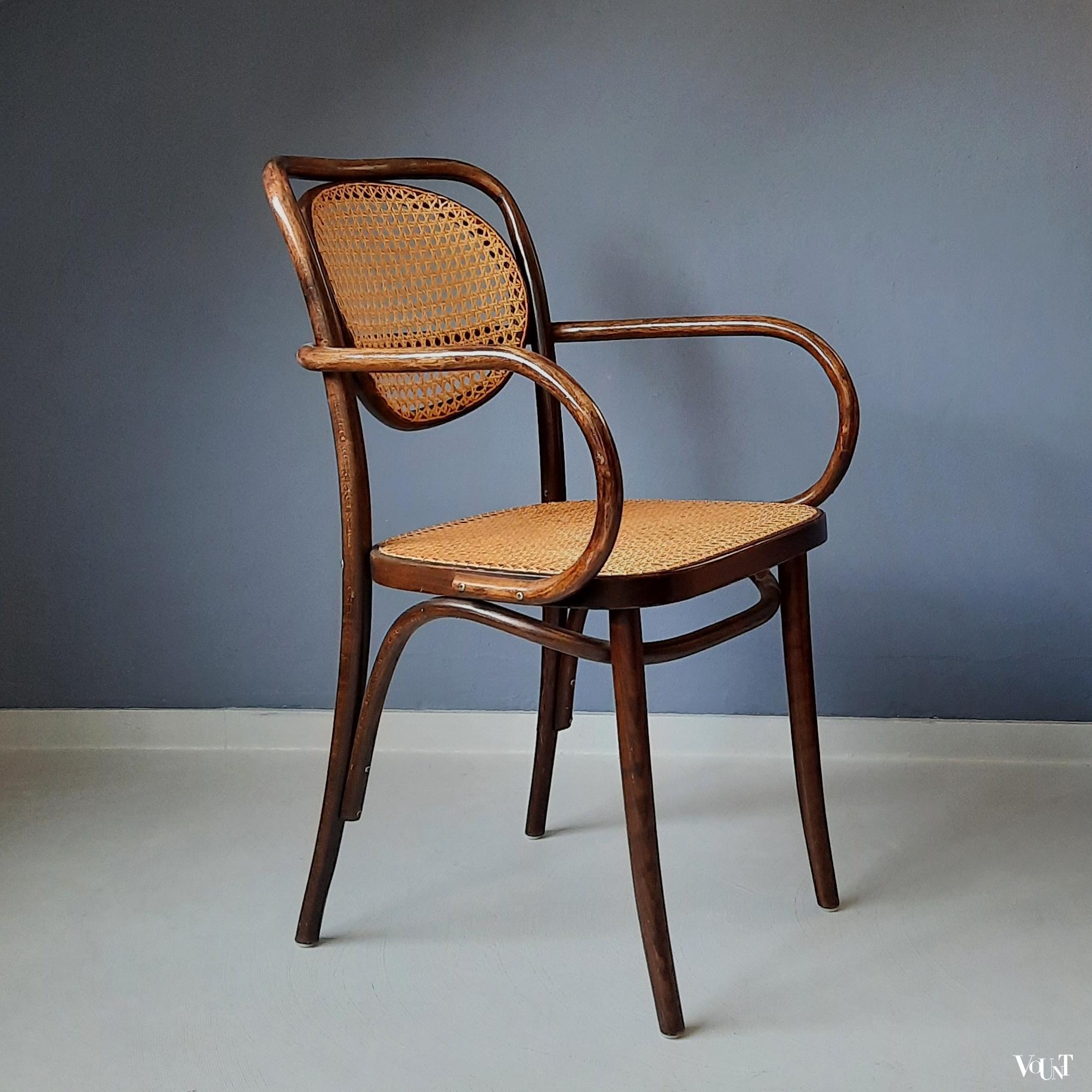 Stoel bentwood en rotan, ZPM Radomsko, jaren '70