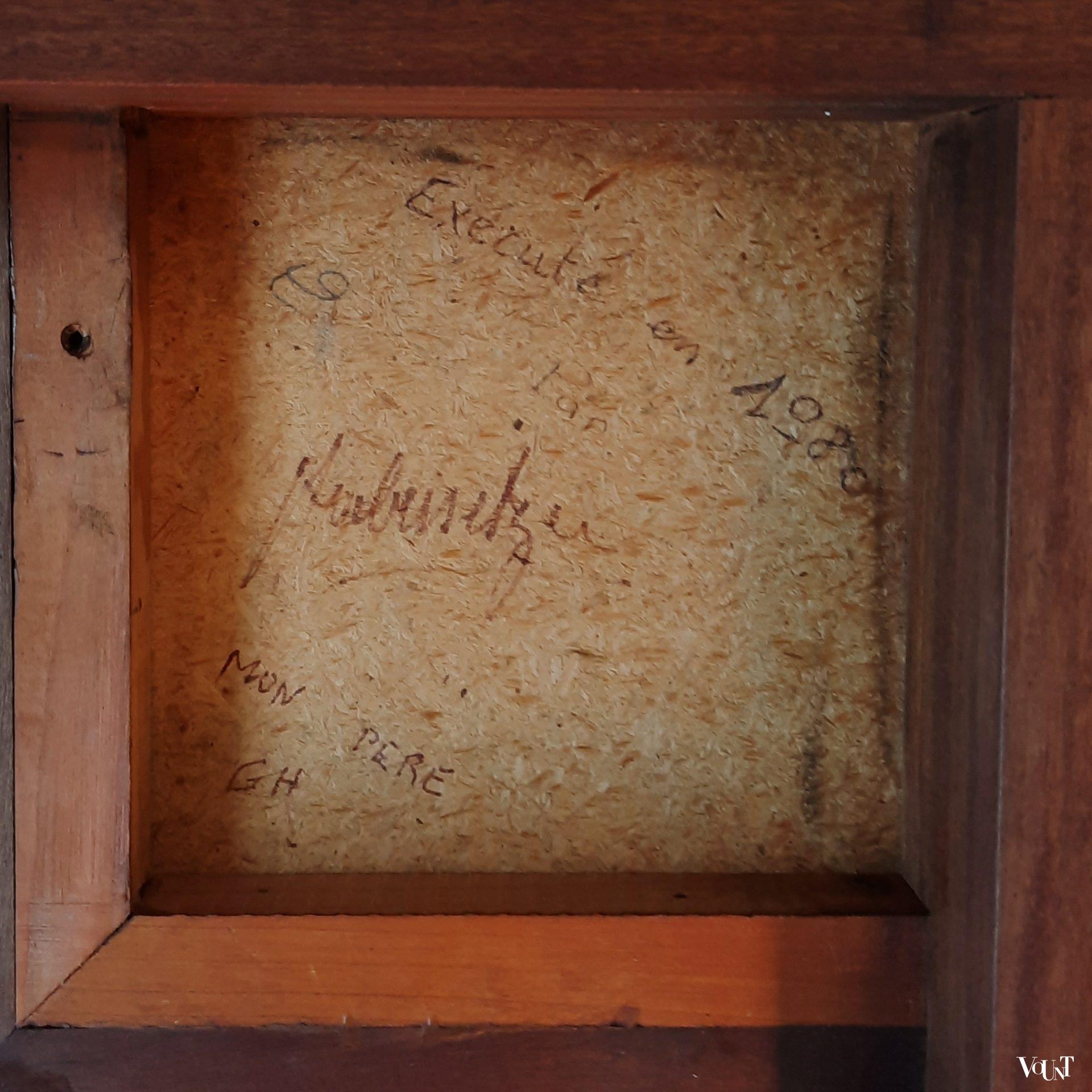 Bijzettafel met "Herbier" tegels, Frankrijk, jaren '80
