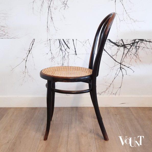 Set van 6 zwarte Thonet nr. 18 stoelen, rond 1900