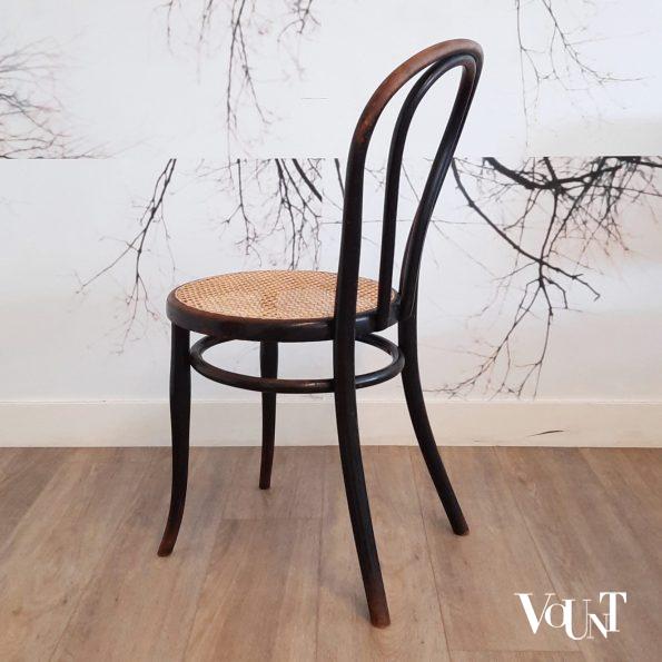 Set van 6 zwarte Thonet nr. 18 stoelen, rond 1900