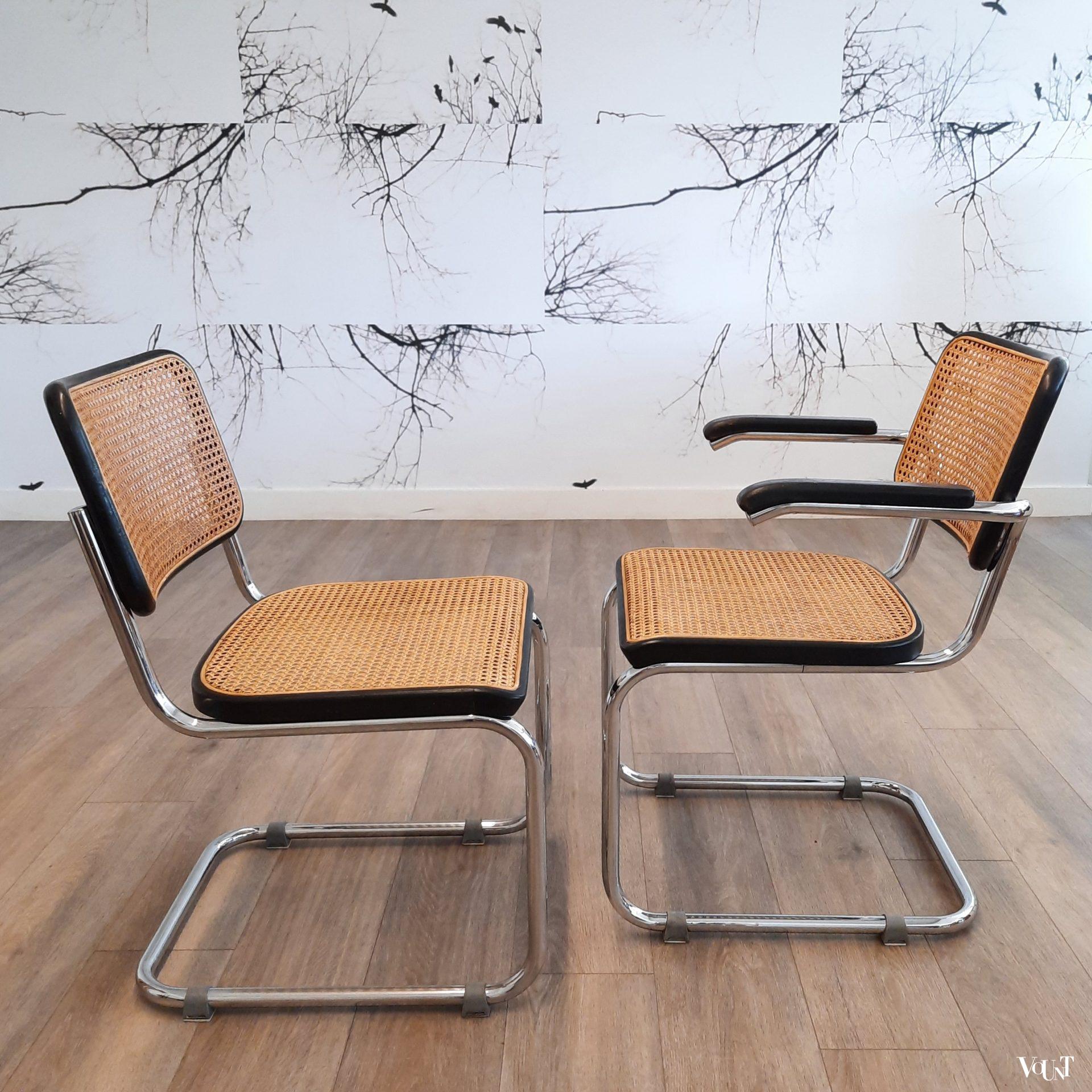 Zwarte S64 stoel, Marcel Breuer voor Thonet, 1977