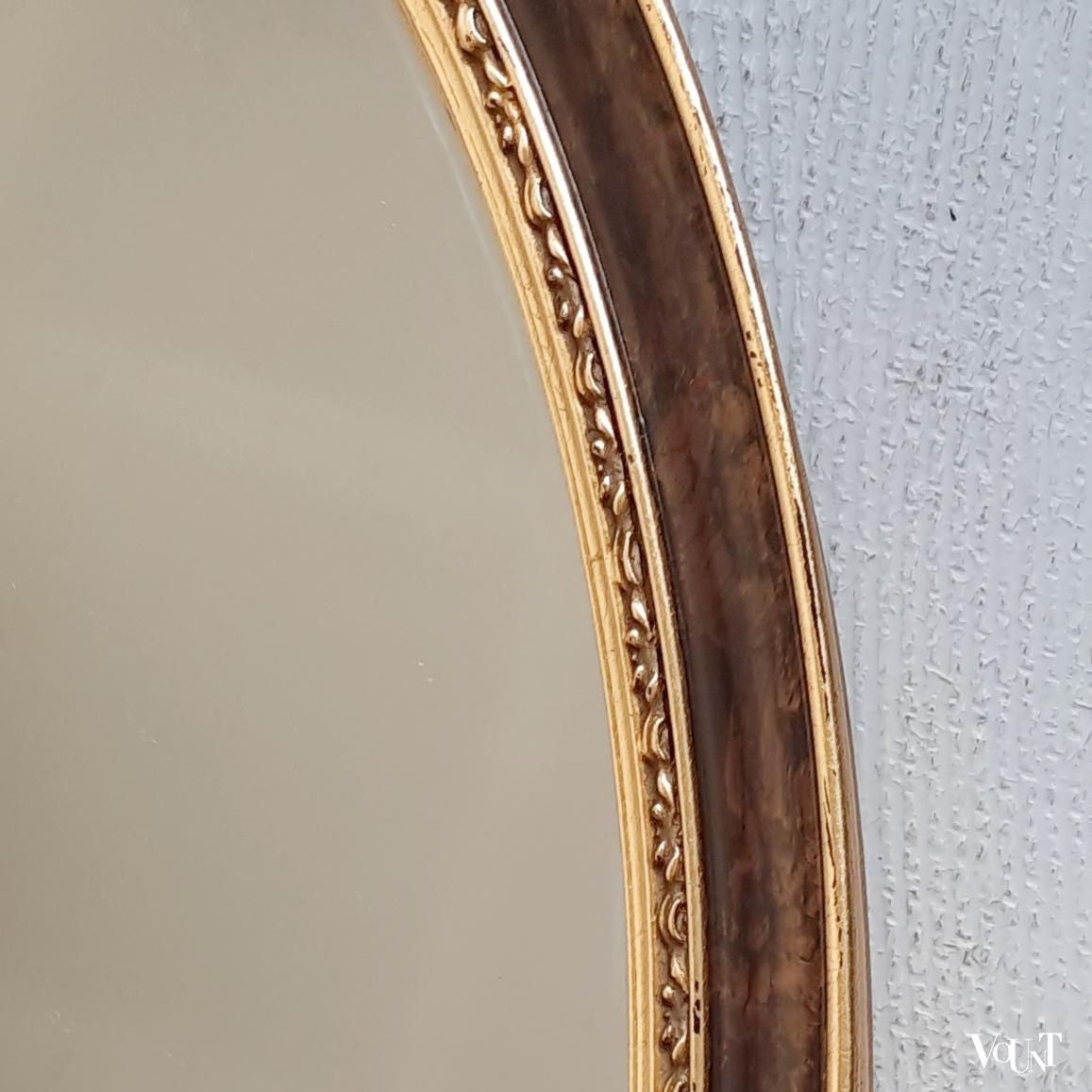 Klassieke ovale Pieterman spiegel, jaren '60/'70