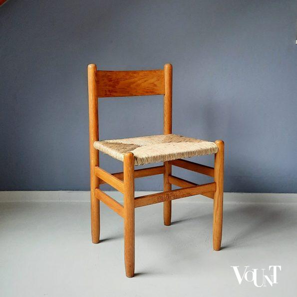 Stoel met biezen zitting, jaren '50/'60