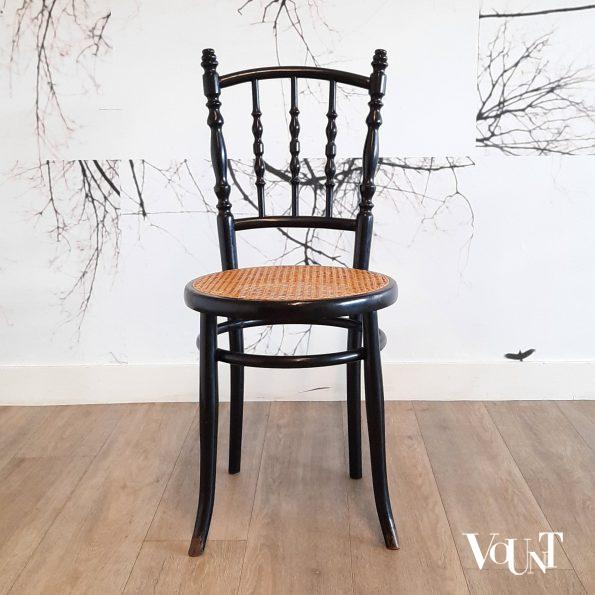 Set van 6 zwarte nr. 232 stoelen, Ungvarer Möbelfabrik, rond 1900