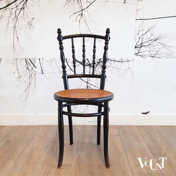 Set van 6 zwarte nr. 232 stoelen, Ungvarer Möbelfabrik, rond 1900