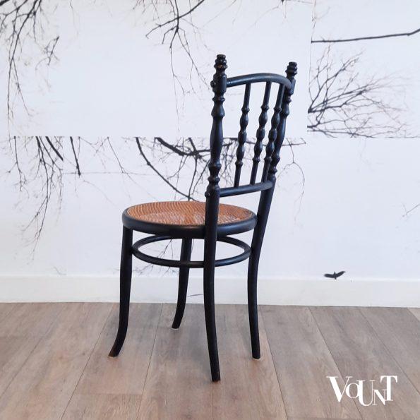Set van 6 zwarte nr. 232 stoelen, Ungvarer Möbelfabrik, rond 1900