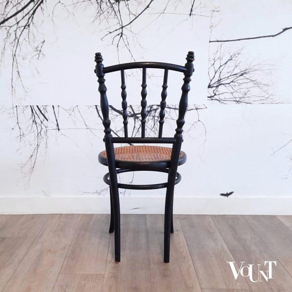 Set van 6 zwarte nr. 232 stoelen, Ungvarer Möbelfabrik, rond 1900