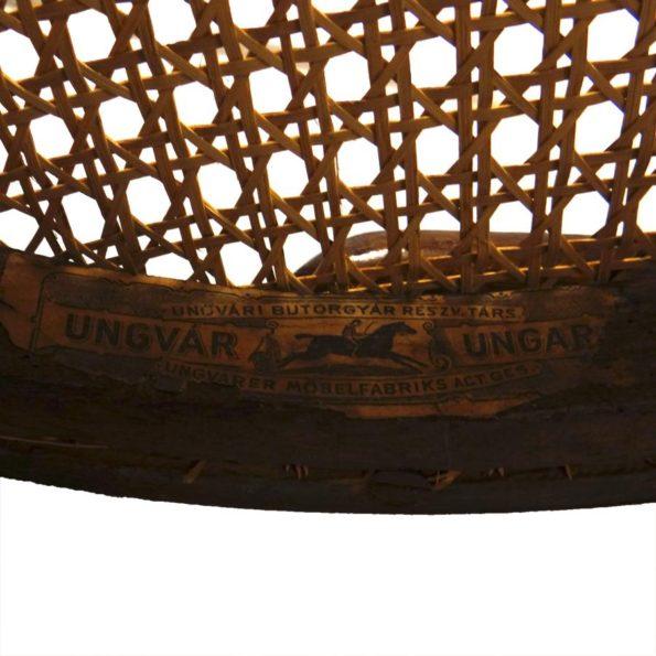 Set van 6 zwarte nr. 232 stoelen, Ungvarer Möbelfabrik, rond 1900